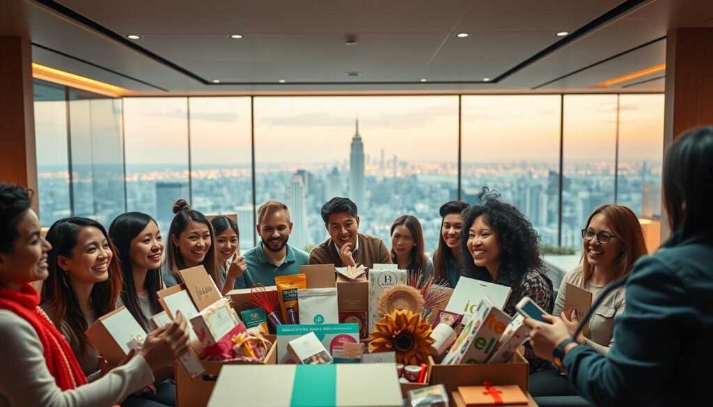 A captivating scene of customer retention, showcasing a vibrant and engaging subscription box experience. In the foreground, a group of satisfied customers surrounded by an array of meticulously designed product packages, each with a distinct and inviting aesthetic. The middle ground features a warm, modern interior with clean lines and a minimalist design, creating a sense of sophistication and exclusivity. In the background, a panoramic cityscape illuminated by the soft glow of natural light, symbolizing the broader impact of a successful subscription-based business model. The overall atmosphere exudes a sense of comfort, loyalty, and the promise of a recurring revenue stream for the enterprise. A captivating scene of customer retention, showcasing a vibrant and engaging subscription box experience. In the foreground, a group of satisfied customers surrounded by an array of meticulously designed product packages, each with a distinct and inviting aesthetic. The middle ground features a warm, modern interior with clean lines and a minimalist design, creating a sense of sophistication and exclusivity. In the background, a panoramic cityscape illuminated by the soft glow of natural light, symbolizing the broader impact of a successful subscription-based business model. The overall atmosphere exudes a sense of comfort, loyalty, and the promise of a recurring revenue stream for the enterprise.