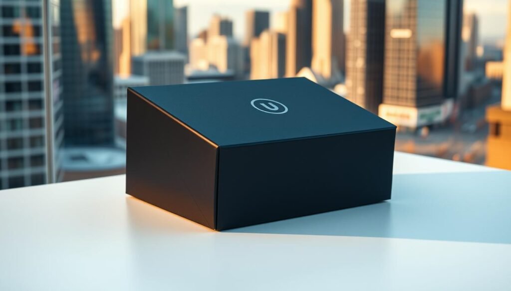 A sleek and modern subscription box rests on a minimalist white surface, its clean lines and geometric form reflecting a sense of sophistication and personalization. The box's matte black exterior is adorned with a subtle logo, hinting at the curated contents within. Soft, directional lighting casts warm shadows, creating depth and highlighting the tactile texture of the packaging. In the background, a blurred cityscape of towering skyscrapers and bustling streets suggests the urban, high-tech setting of this tailored shopping experience. The overall composition conveys a sense of exclusivity, exclusiveness, and a personalized, premium service that caters to the discerning tastes of the modern subscriber. A sleek and modern subscription box rests on a minimalist white surface, its clean lines and geometric form reflecting a sense of sophistication and personalization. The box's matte black exterior is adorned with a subtle logo, hinting at the curated contents within. Soft, directional lighting casts warm shadows, creating depth and highlighting the tactile texture of the packaging. In the background, a blurred cityscape of towering skyscrapers and bustling streets suggests the urban, high-tech setting of this tailored shopping experience. The overall composition conveys a sense of exclusivity, exclusiveness, and a personalized, premium service that caters to the discerning tastes of the modern subscriber.